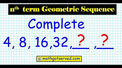 D = the common difference between the terms how to find the nth term of a geometric sequence algebra 2 ...