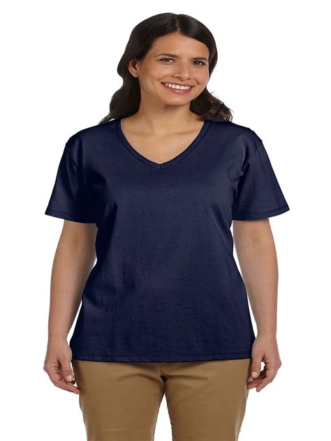 Hanes Relaxed Fit Womens Comfortsoft V Neck T Shirt Style 5780