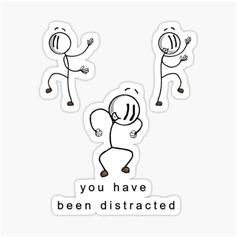 You Have Been Distracted Classic Henry Stickmin Sticker For Sale By Flaminkat Redbubble