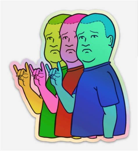 Bobby Hill King Of The Hill Rock On Horns Sticker Etsy