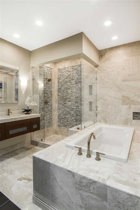 Cream Marble Bathroom Home Design Ideas