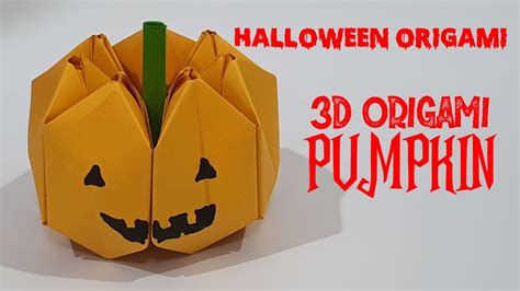 3d Origami Pumpkin How To Make 3d Pumpkins With Paper Halloween