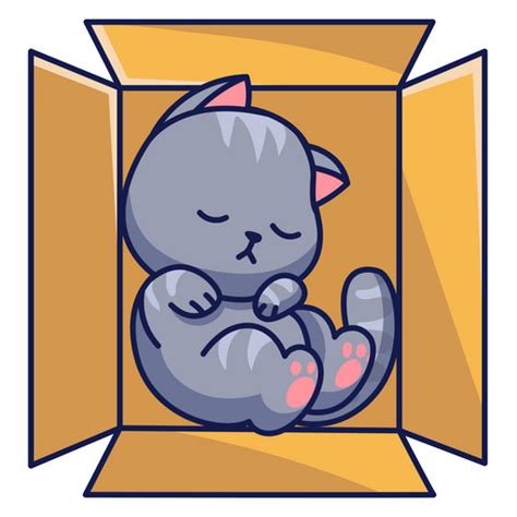 Cute Cat Sleeping in Box Sticker | Cute cat sleeping, Sleeping kitten, Cat stickers