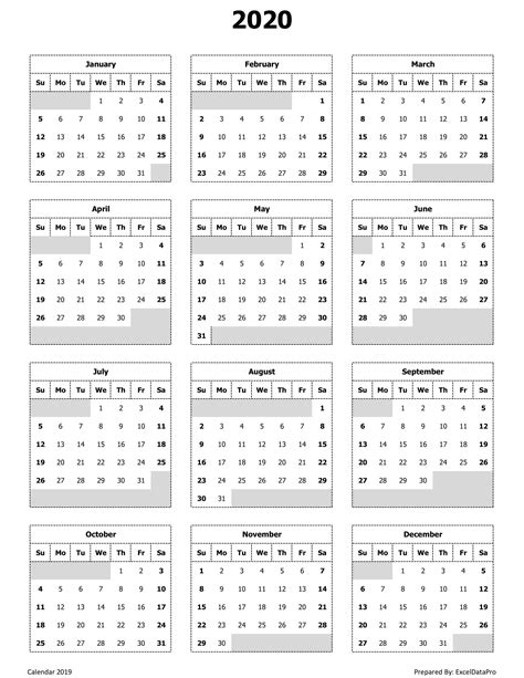 2021 Yearly Calendar With Boxes Calendar Template Printable