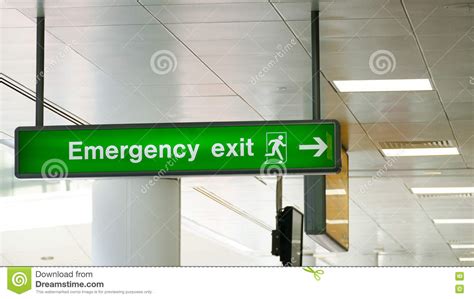 Emergency Exit Sign Stock Image Image Of Green Urgency 70787415