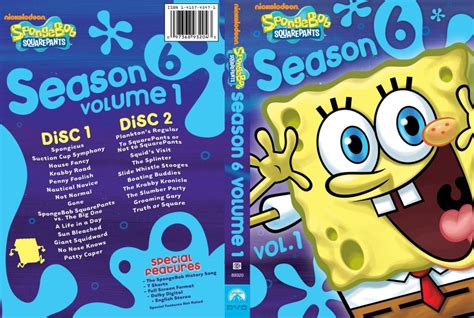 Spongebob Squarepants Season 6 Volume 1 Tv Dvd Custom Covers