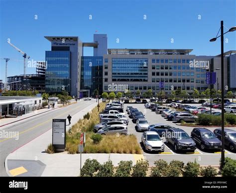 Facade And Parking Lot On A Sunny Day At The Ucsf Medical Center
