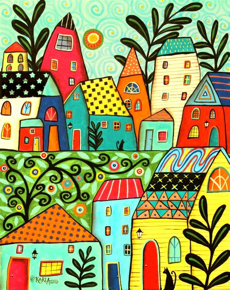 Solve Funky Village Jigsaw Puzzle Online With 180 Pieces