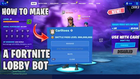 How To Make Your Own Lobby Bot In Fortnite Youtube