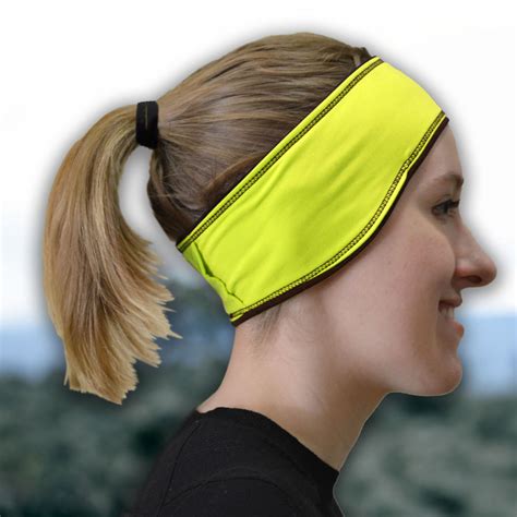 Running Reversible Performance Headband Yellowblack Running
