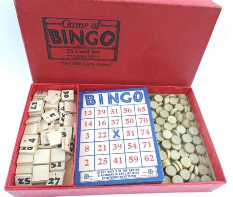 Vintage 1933 The Old Corn Game Bingo Game Square Numbers Card Set