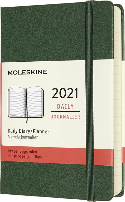 moleskine Ατζέντα 2021 12 month daily planner large 13x21cm myrtle green hard cover skroutz gr