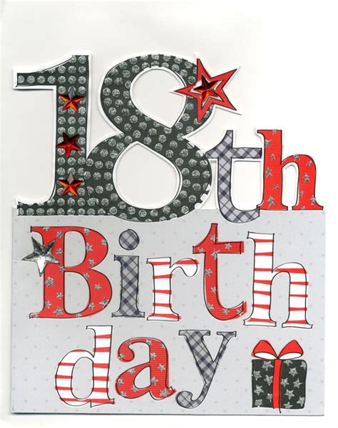 Large 18th Birthday Greeting Card Cards Love Kates