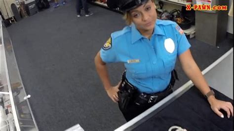 Huge Boobs Police Officer Fucked At The Pawnshop For Money