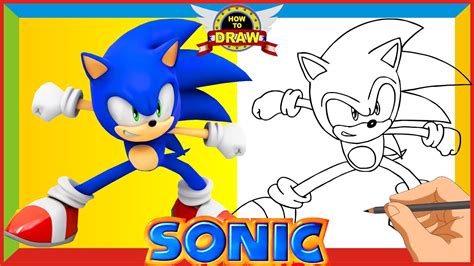 How To Draw Sonic The Hedgehog 2020 Sonic In Action Turorial