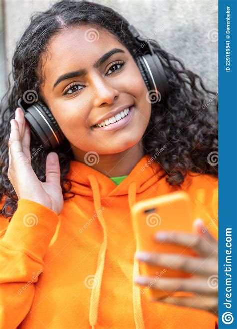 Mixed Race African American Girl Young Woman Teenager Wireless