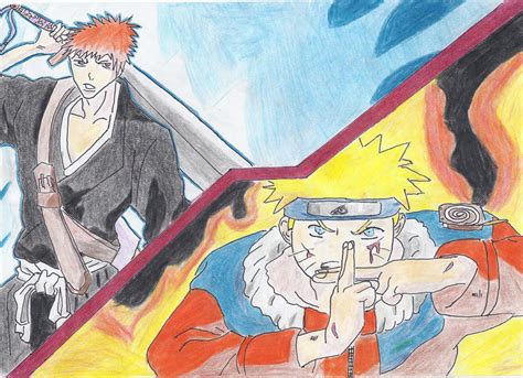 Ichigo Vs Naruto Coloured By Scotty 94 On Deviantart