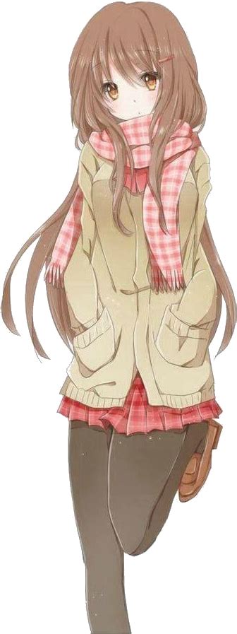 Download Share This Anime Girl W Brown Hair Hd Transparent Png