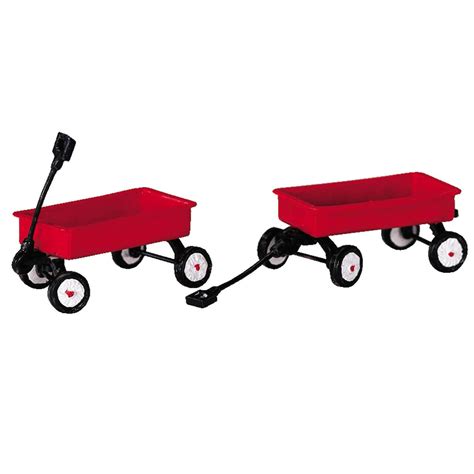 Red Wagons Set Of 2