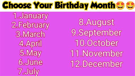 Choose Your Birthday Month 🤩 See Your Birthday Cake🍰 Choose Your