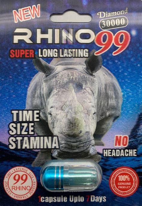 Rhino 99 Diamond 30000 Men Sexual Supplement Enhancement Pill Rhino