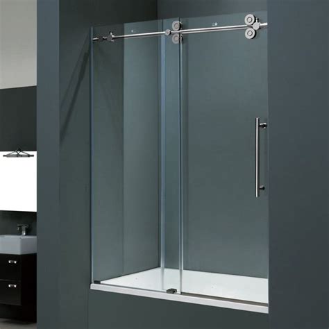 Because this is a utilitarian space th. bathtub shower doors slidding : Ultra Modern Bathtub ...