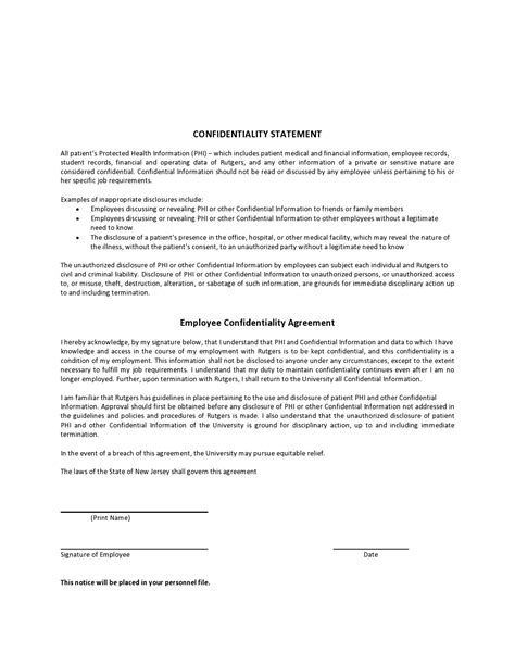 Confidentiality Template