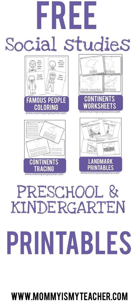 Preschool Social Studies Worksheets
