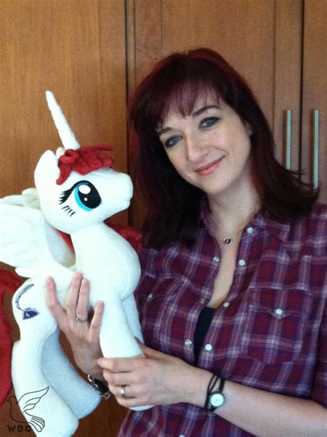 Lauren Faust With The Fausticorn I Made For Her By Whitedove Creations