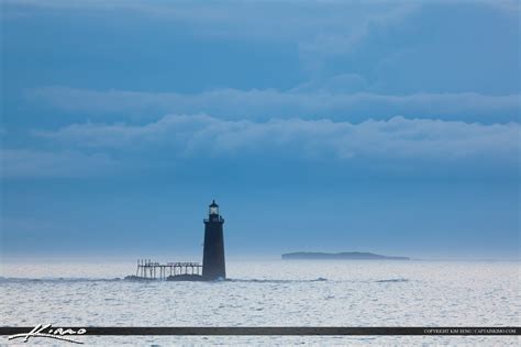 Ram Island Lighthouse From Cape Elizabeth Maine Royal Stock Photo