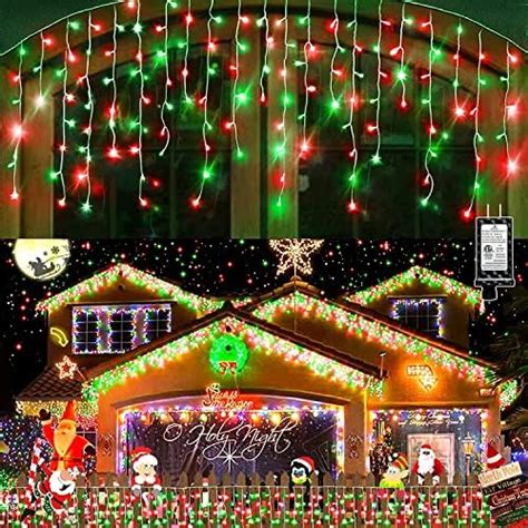 66ft Christmas Lights Decorations Outdoor 640 Led 8 Modes Curtain