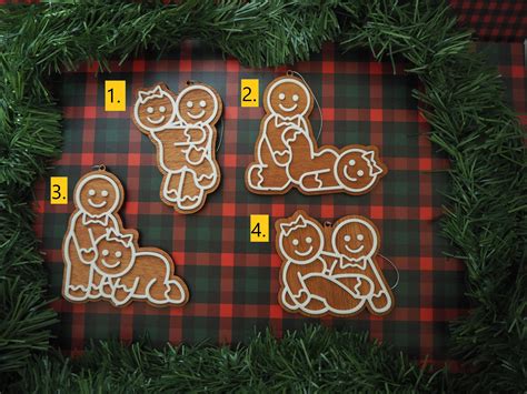 Sexy Gingerbread Ornaments Naughty Gingerbread White Etsy