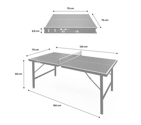 Mini Table De Ping Pong 150x75cm Table Pliable Indoor Bleue Avec 2