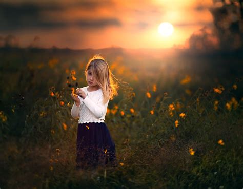 Wallpaper Sunlight Sunset Children Nature Evening Morning