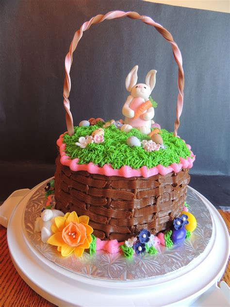 Easter Basket Cakefirst Try At Thiseverything Is Hand Made But The