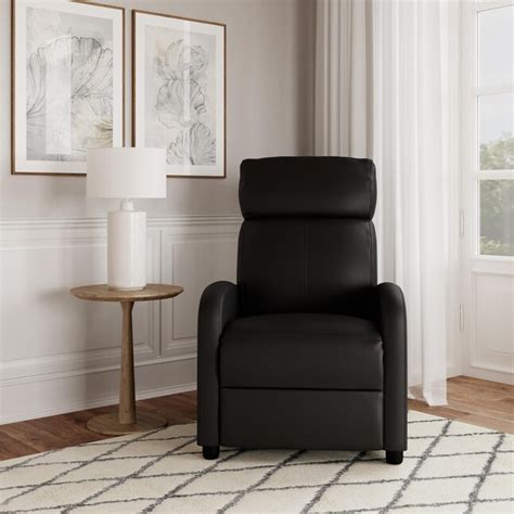 Dorel Living Moby Black Faux Leather Upholstered Zero Gravity Recliner