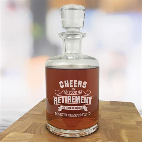 Engraved Cheers On Your Retirement Estate Decanter