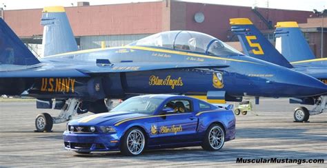 Blue Angels Mustang Blue Angels Plane And Mustang Ford Mustang