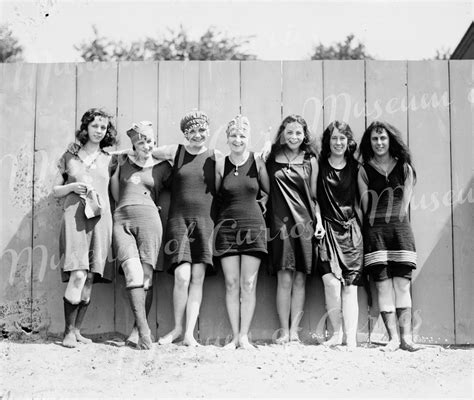 Set Of 3 Black And White Photographs 1920s Bathing Beauties Etsy