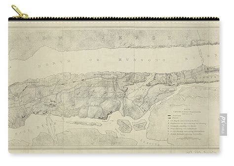 Old Map Of Manhattan New York City 1776 Carry All Pouch For Sale By