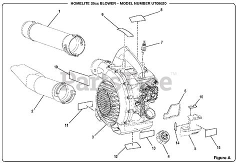 Homelite Ut Homelite Blower Cc Figure A Parts Lookup With