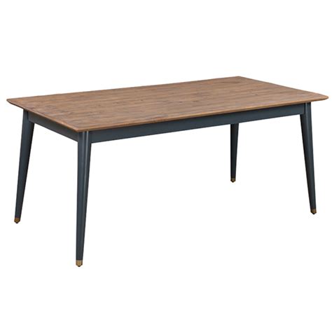 Cypre Wooden 180cm Dining Table In Pine And Cobalt Grey Furniture In