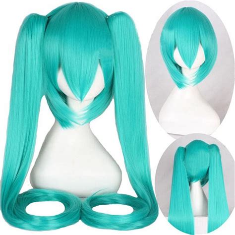 Peruca Hair Queen Double Ponytail Vocaloid Wig Miku Anime Wigs Cosplay