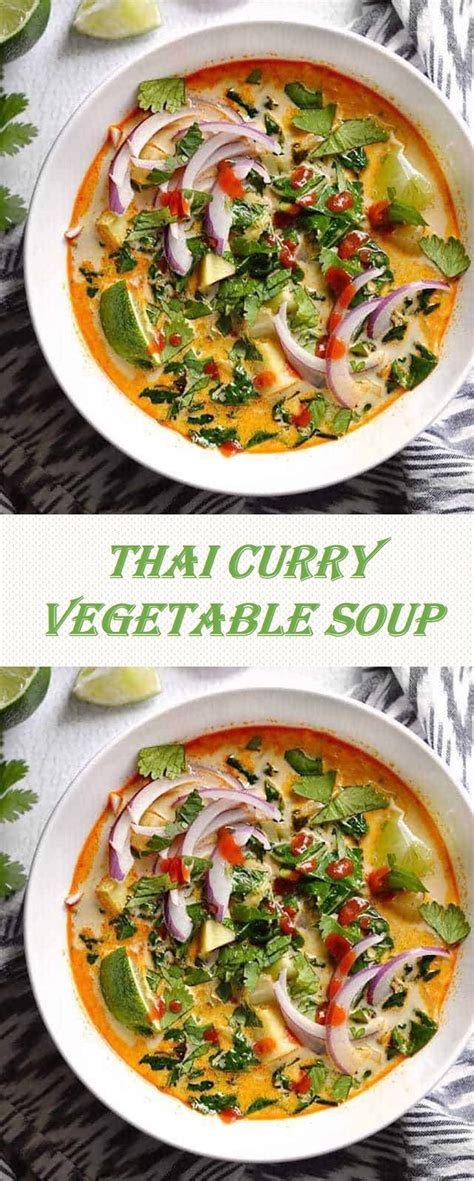 Thai Curry Vegetable Soup Delishmealbiz