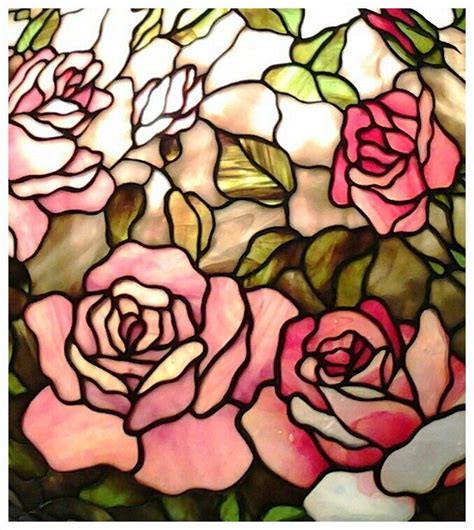 🌹🌹 Beautiful Stained Glass Rose Panel 🌹🌹 Stained Glass Rose Stained
