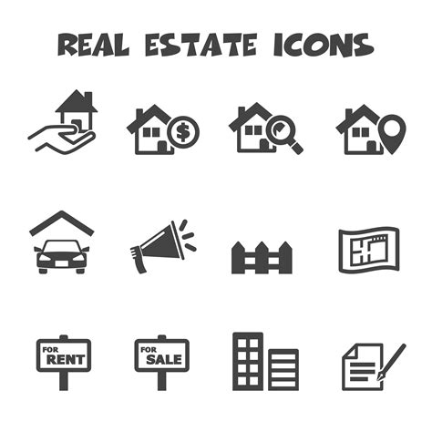 Real Estate Icons 673065 Vector Art At Vecteezy