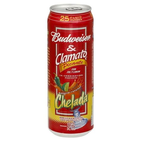 Budweiser Chelada With Clamato Picante Beer Can 25 Fl Oz Instacart