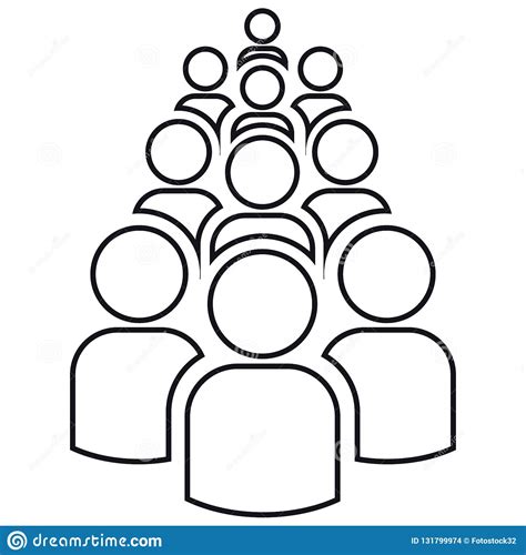 Icon Of Group Of Ten People Stock Vector Illustration Of Organization Professional 131799974