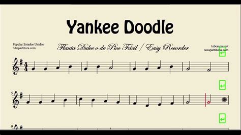 7 years by lukas graham! Yankee Doodle Easy Sheet Music for Flute Folk Song - YouTube