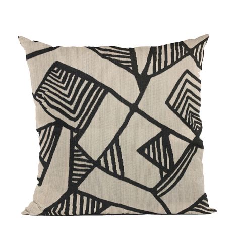 Plutus Black Beige Architecture Geometric Luxury Throw Pillow Size26 X 26